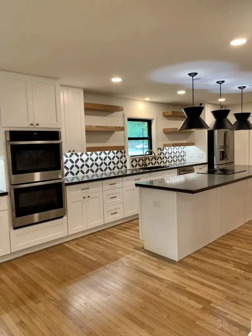 kitchen with wood floors